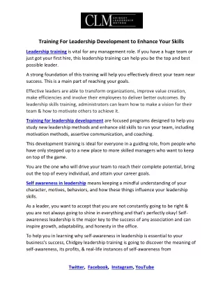 Leadership Training