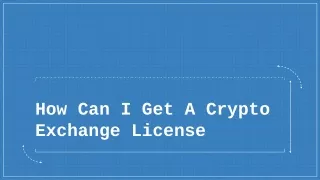 how can i get a crypto exchange license