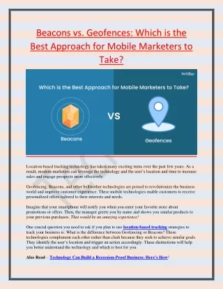 beacons vs geofences which is the best approach