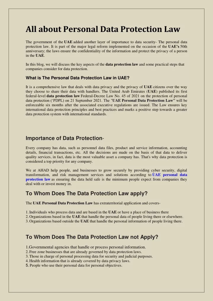 all about personal data protection law