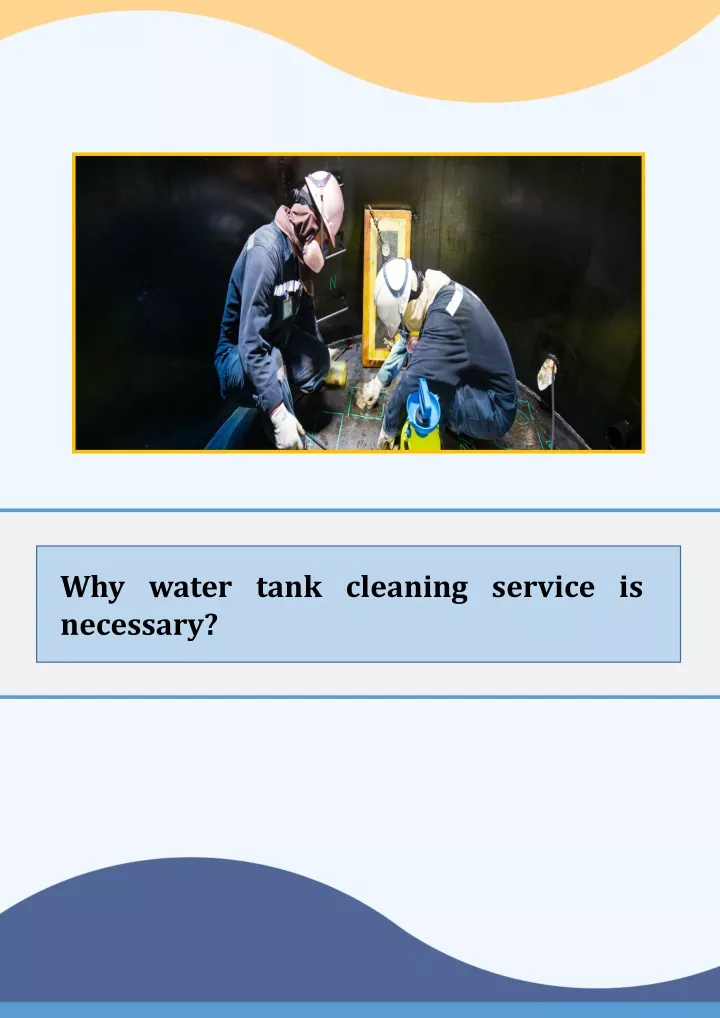 why water tank cleaning service is necessary