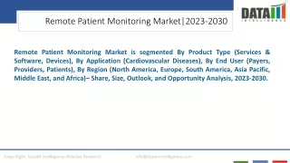 remote patient monitoring market 2023 2030
