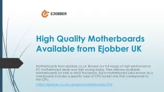 High Quality Motherboard Available from Ejobber UK
