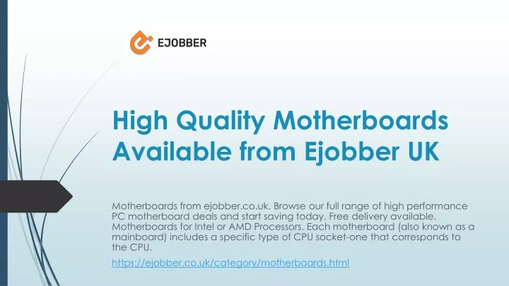 high quality motherboards available from ejobber uk