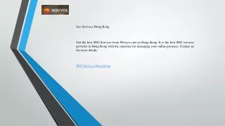 Seo Services Hong Kong   Wavyos.com