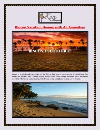 Rincon Vacation Homes with All Amenities