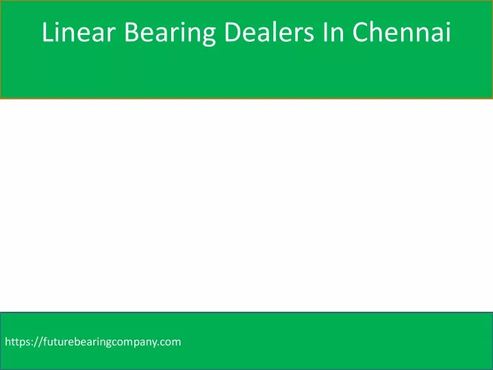linear bearing dealers in chennai