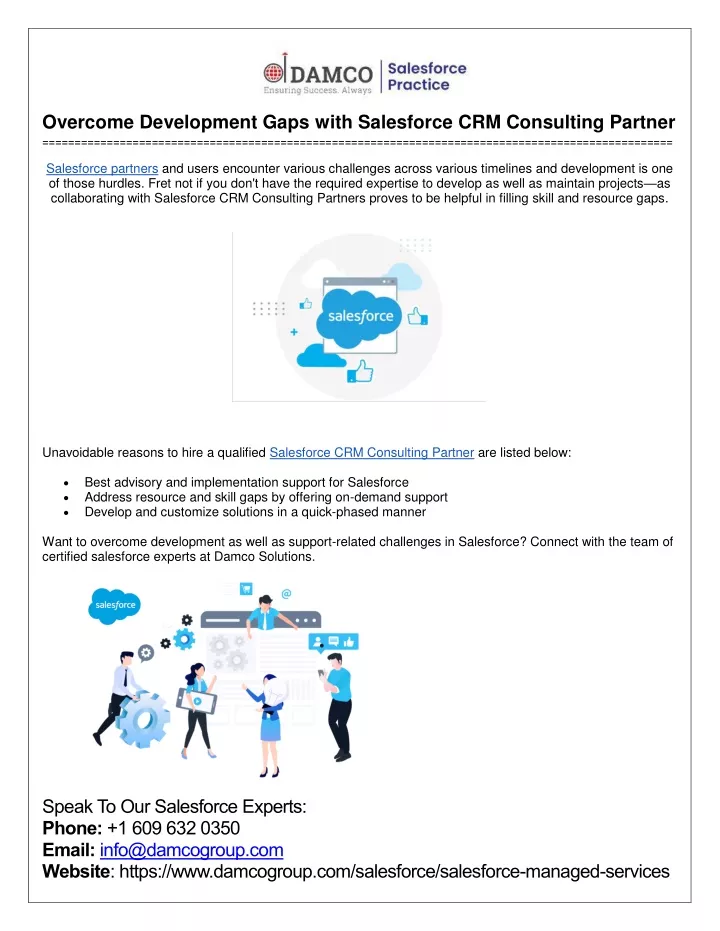 overcome development gaps with salesforce