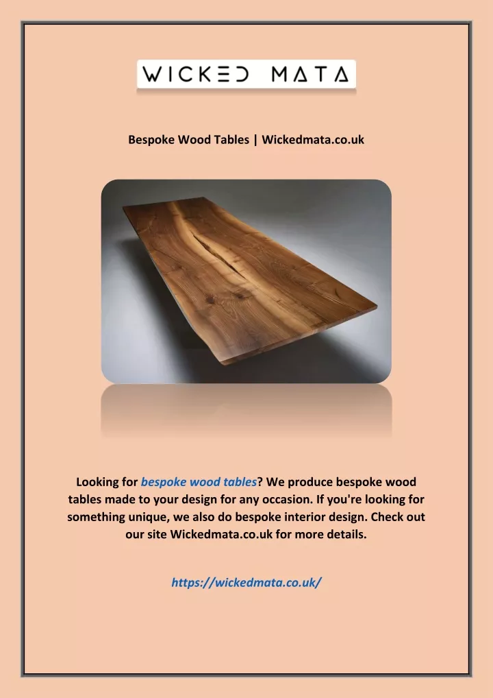 bespoke wood tables wickedmata co uk