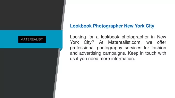 lookbook photographer new york city looking