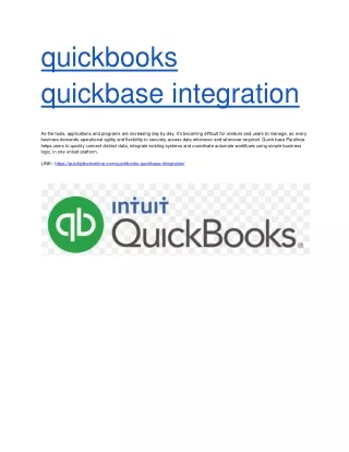 quickbooks quickbase integration