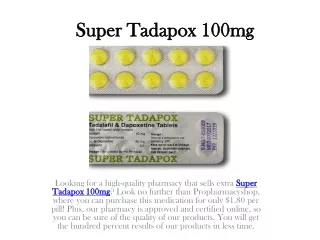 Super Tadapox 100mg