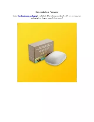homemade soap packaging