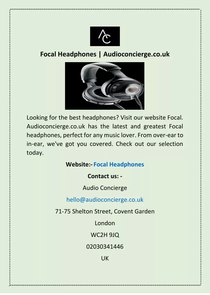 focal headphones audioconcierge co uk