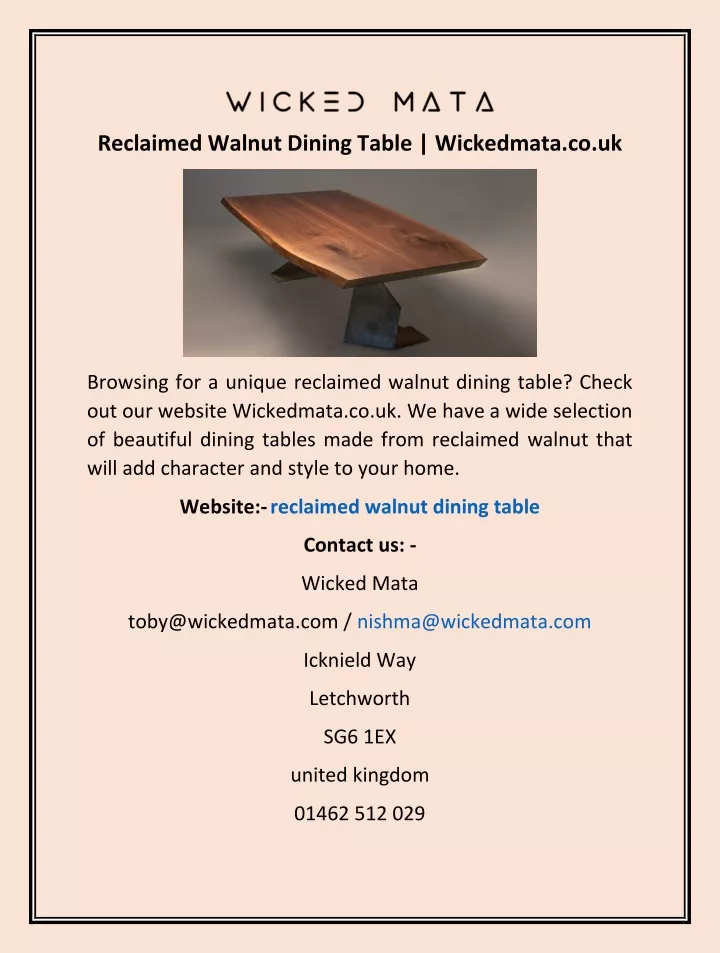 reclaimed walnut dining table wickedmata co uk