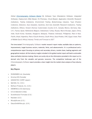 Chromatography Software Market