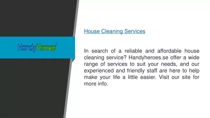 house cleaning services in search of a reliable