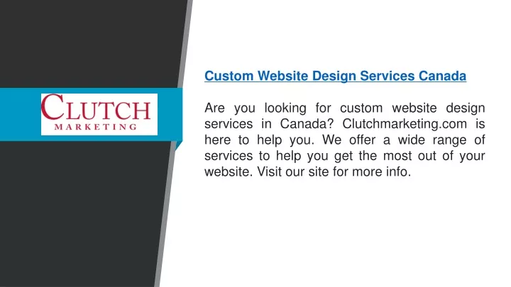 custom website design services canada