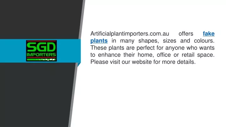 artificialplantimporters com au offers fake