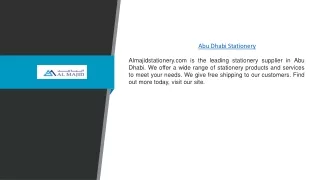 Abu Dhabi Stationery | Almajidstationery.com