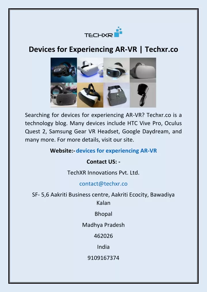 devices for experiencing ar vr techxr co