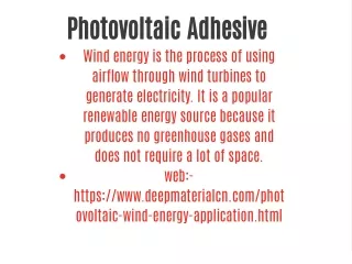 Photovoltaic Adhesive