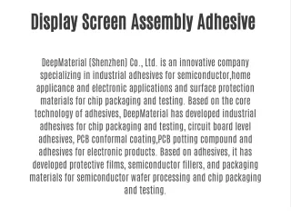 display screen assembly adhesive