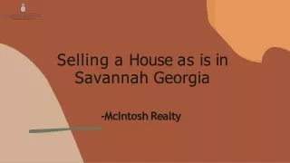 Best Real Estate Company to Sell your Home GA - McIntosh Realty