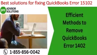 best solutions for fixing quickbooks error 15102