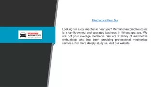 Mechanics Near Me | Mcmahonautomotive.co.nz