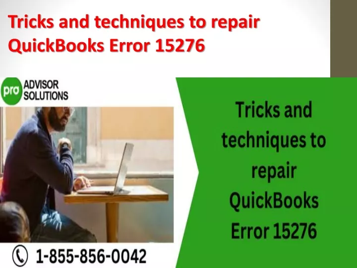 tricks and techniques to repair quickbooks error