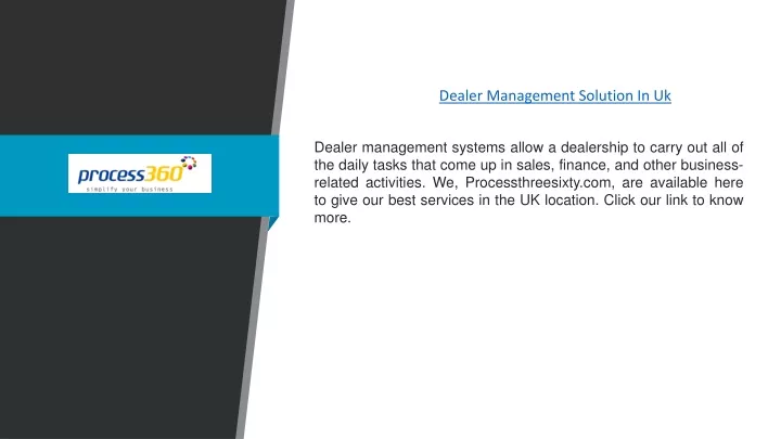 dealer management solution in uk