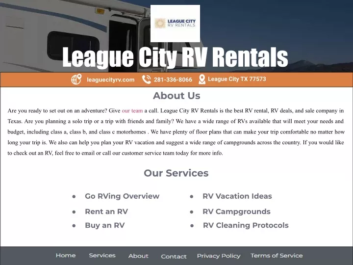 league city rv rentals