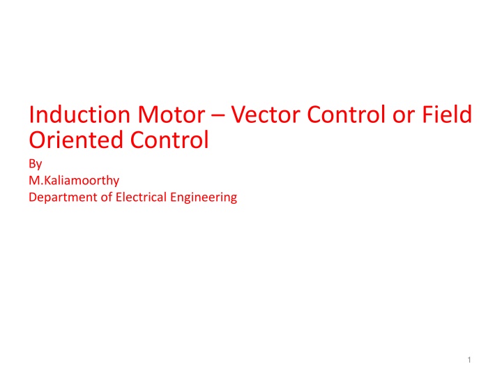 induction motor vector control or field oriented