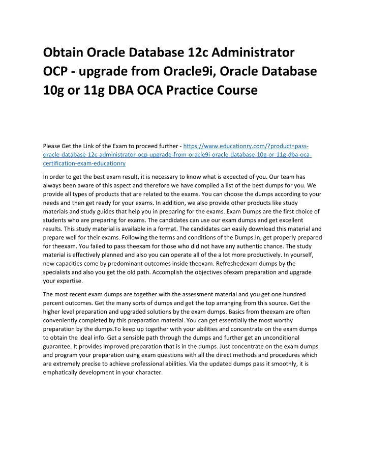obtain oracle database 12c administrator
