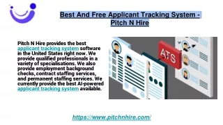 best and free applicant tracking system pitch