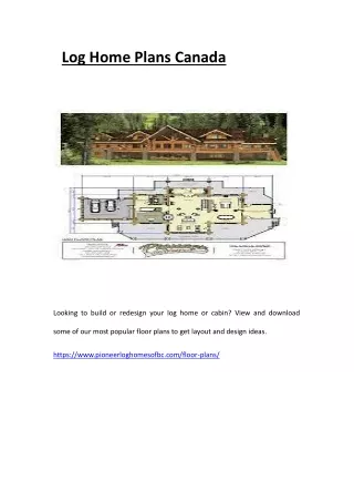 log home plans canada