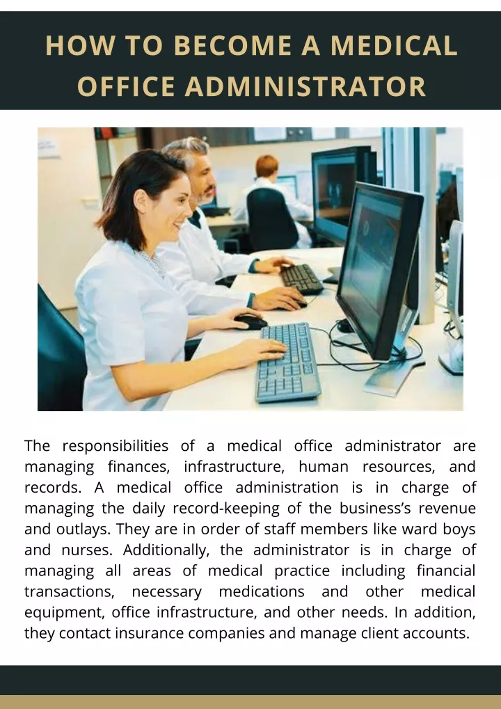 how to become a medical office administrator