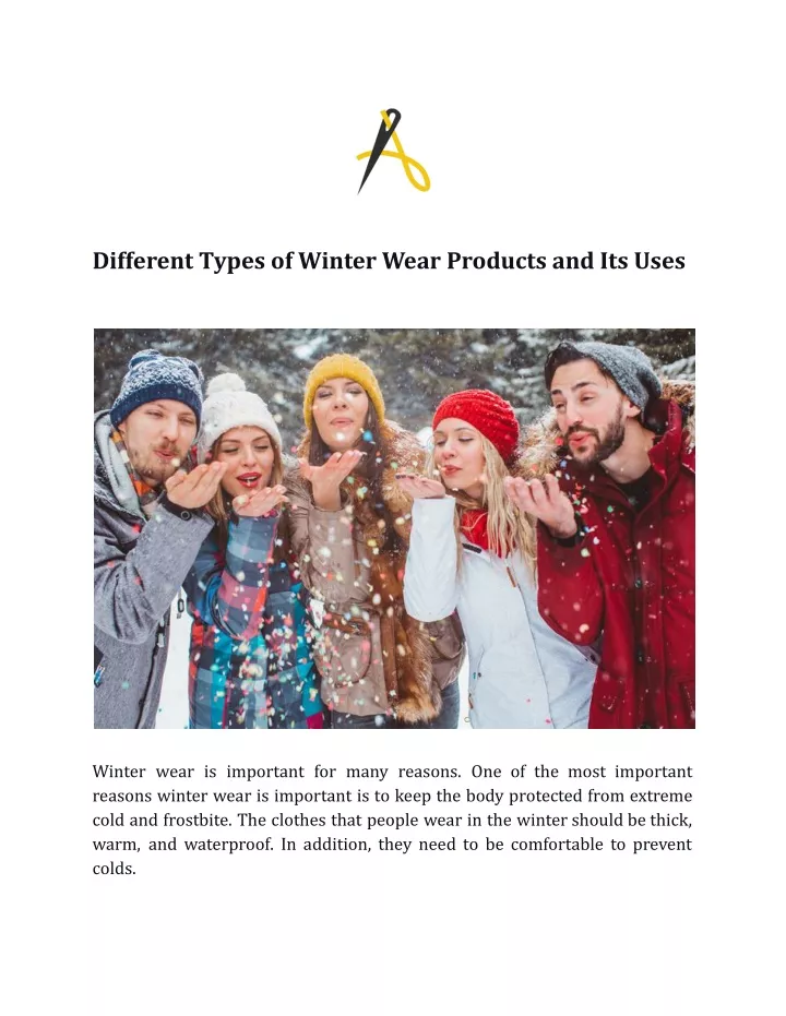 different types of winter wear products