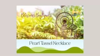 Order Pearl Tassel Necklace Online from BlossomsBoutique