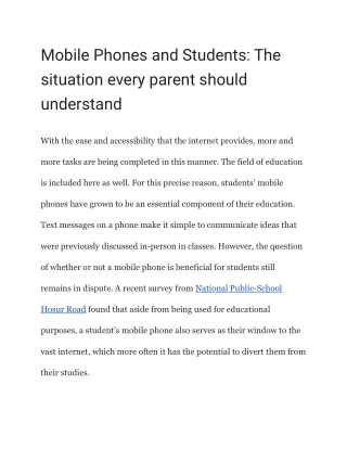 Mobile phones and students_ The situation every parent should understand