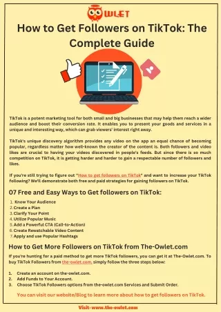 Quick and Easy Tips on How to Get followers on TikTok