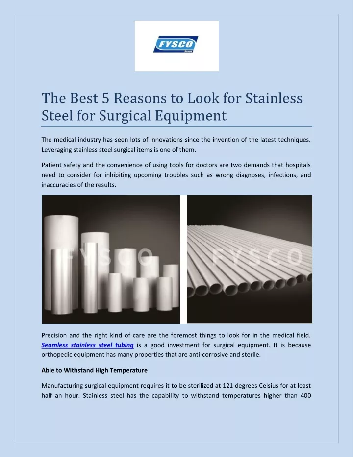 the best 5 reasons to look for stainless steel