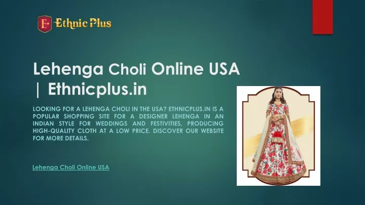 lehenga choli online usa ethnicplus in