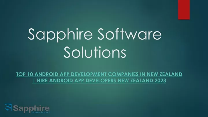 sapphire software solutions