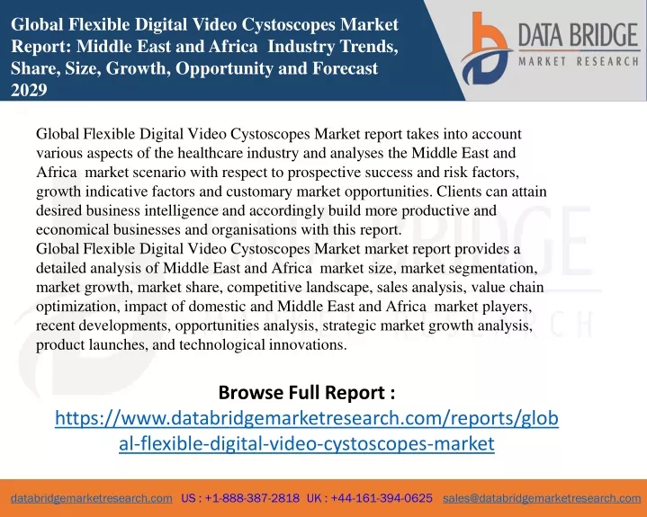 global flexible digital video cystoscopes market