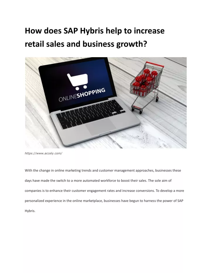 how does sap hybris help to increase retail sales