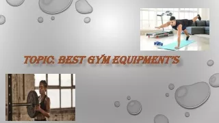 Best gym equipments
