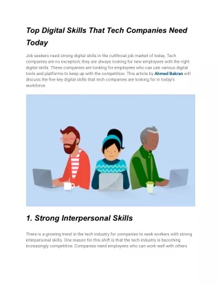 top digital skills that tech companies need today