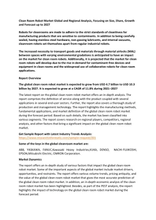 clean room robot market global and regional